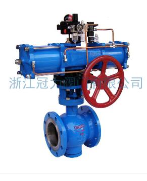 法蘭式V型球閥合流、分流、及流向自由的切換！